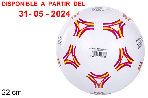 [110878] Pallone gonfiato in plastica giallo/rosso 22 cm