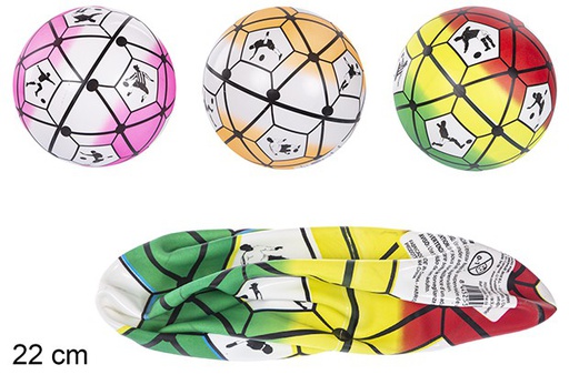 [110886] ballon dégonflé décoré 22cm couleurs assorties