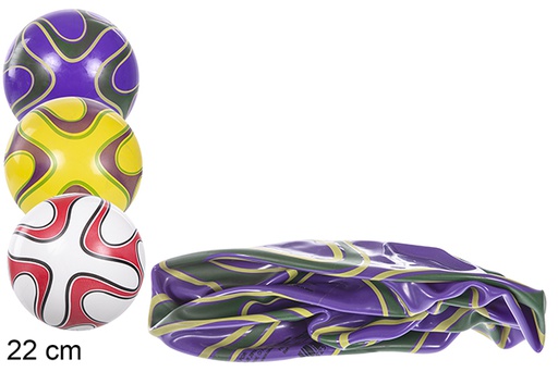 [110887] Boule en plastique décorée américaine 22 cm