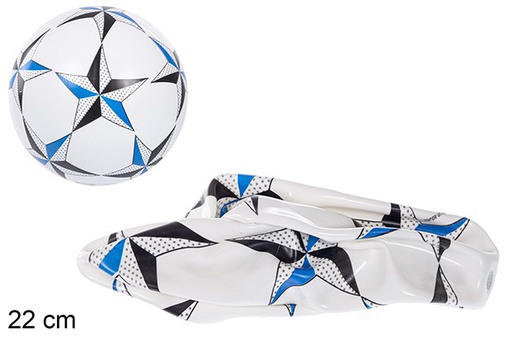 [110889] Plastic ball decorated with colored stars, 22 cm