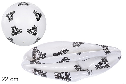 [110894] Balón plástico decorado triángulos 22 cm