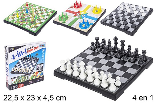 [110702] 4 IN 1 CHESS GAME 22.5X23CM