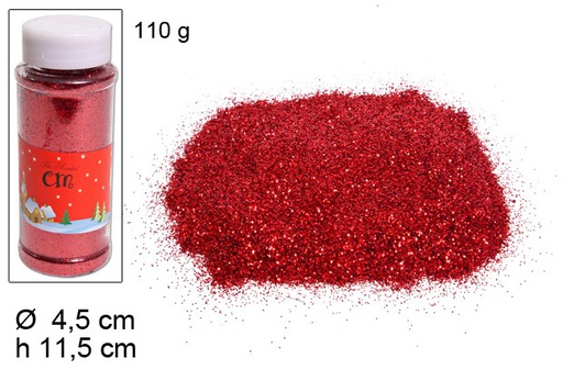 [047086] Red glitter jar 110 gr.