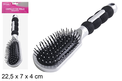 [110532]  Brosse à poils de raquette manche noir