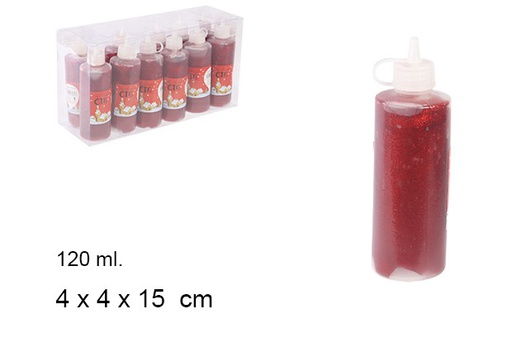 [047089] Flacone di colla glitter rossa 120 ml