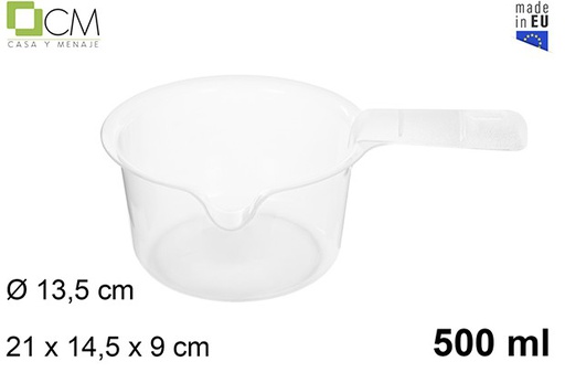 [111517] Cazo plástico microondas transparente 500 ml