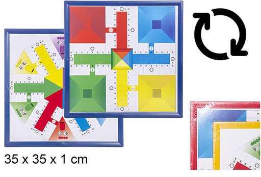 [110525] Tabellone Parcheesi per 4 e 6 giocatori 35x35 cm