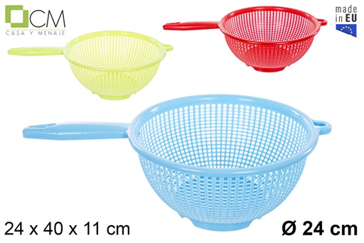 [111585] Scolaverdure in plastica con manico colori assortiti 24 cm