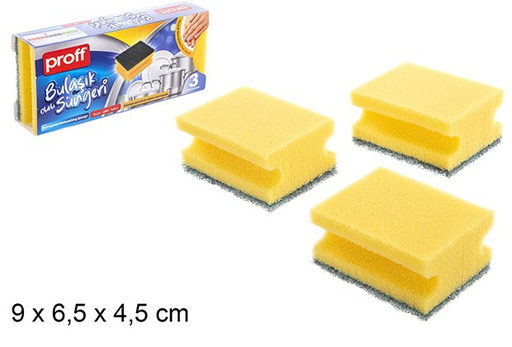 [205819] Pack 3 nail saber scrub sponge