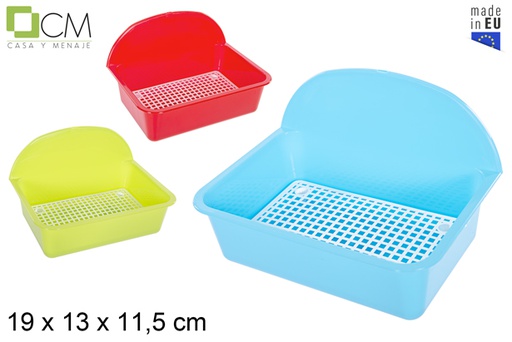 [111522] Estropajero plástico rectangular con rejilla colores surtidos