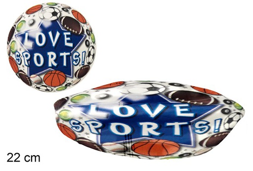 [111559] Ballon dégonflé decore Love Sport 22 cm