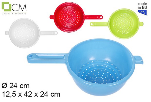 [102965] Plastic vegetable colander with large handle