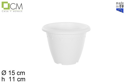 [111779] Plastic pot Elsa white 15 cm