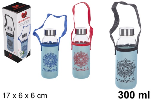 [108734] Glass bottle with neoprene cover 300 ml