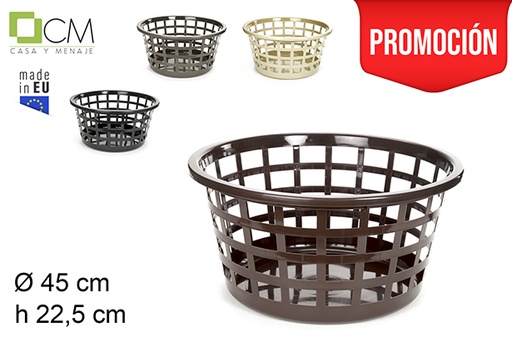 [103003] Plastic laundry basket in assorted colors