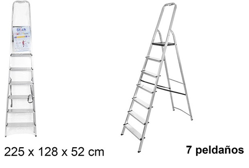 [111490] Aluminum ladder 7 steps with platform