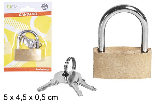 [110753] Lucchetto di sicurezza in bronzo 45 mm