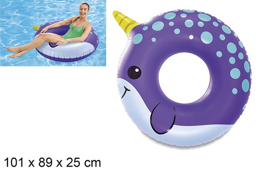 [206140] Flotador hinchable donut Narval 101x89 cm