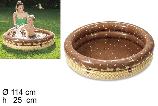 [206157] Piscina gonfiabile cioccolato 114 cm