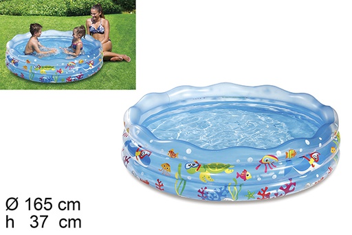 [206158] Piscina hinchable decorado marino 165 cm