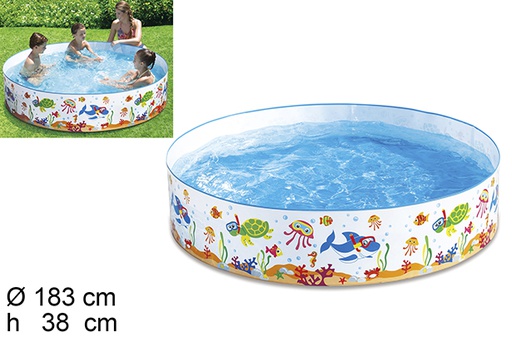 [206161] Marine decorated inflatable pool 183 cm