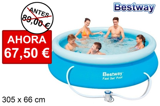 [206173] Piscina circolare gonfiabile ad anello con pompa filtrante 305x66 cm