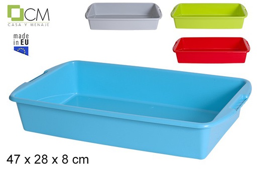 [102992] Plastic tray assorted colors 47x28 cm