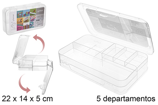 [111920] Plastic box organizer 5 departments