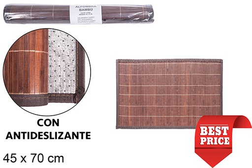 [111678] Alfombra bambú color caoba 45x70 cm