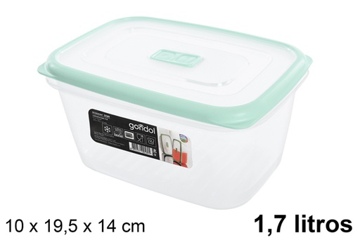 [111945] Pot en plastique avec couvercle vert 1,7 l.