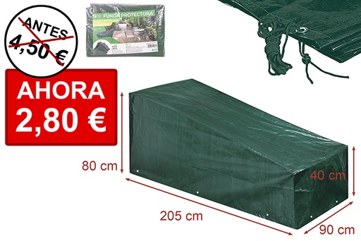 [111617] Fodera protettiva per divano da esterno 205x90x80/40 cm