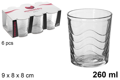 [111939] Pack 6 Bali water glass 260 ml