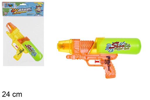 [112254] Pistolet à eau couleurs assorties 24 cm