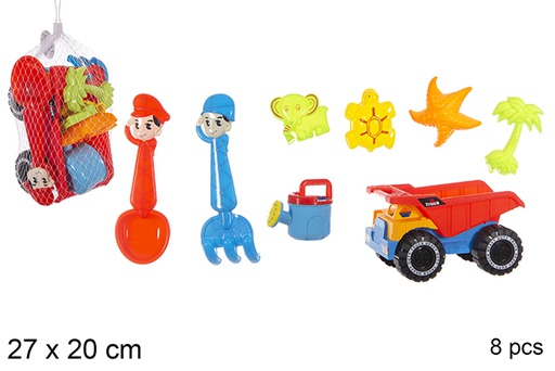 [112278] Camião de praia colorido 8 acessórios