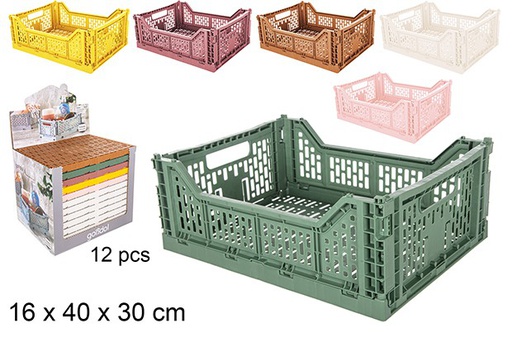 [111911] Big folding plastic box 16x40x30 cm