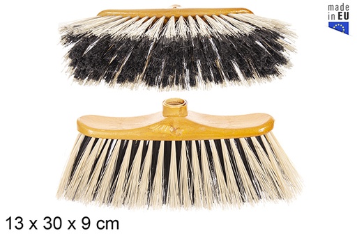 [111805] Brosse à balai 2 couleurs effet bois