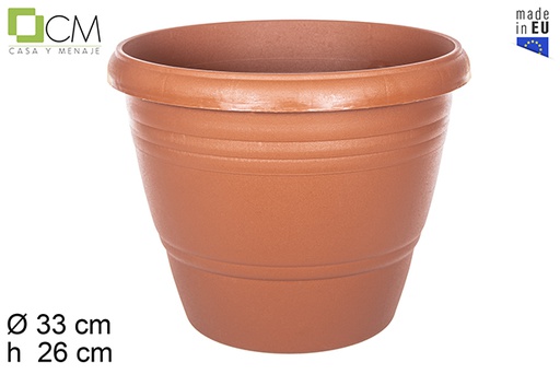 [112303] Pot en plastique terre cuite Calpe 33 cm