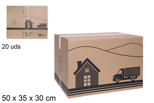 [112293] Boîte en carton multifonction marron S-16 50x35x30 cm