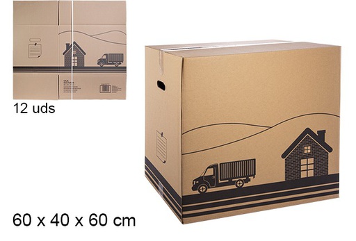 [112292] Caja cartón multiusos marrón s-16 60x40x60 cm