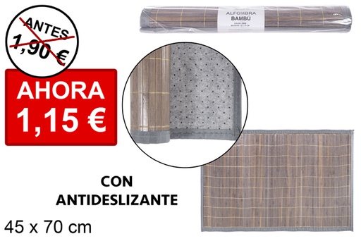 [112002] Gray bamboo rug 45x70 cm