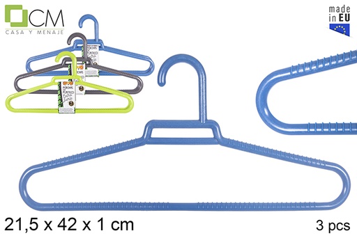 [112137] Pack 3 appendini in plastica extra forte colori assortiti