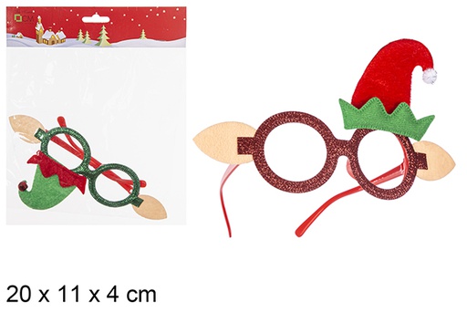 [112374] Gafas Navidad decorado elfo color surtido