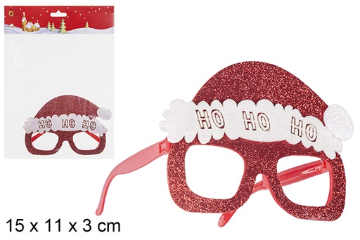 [112375] Óculos vermelhos de Natal Decorazione HO HO HO