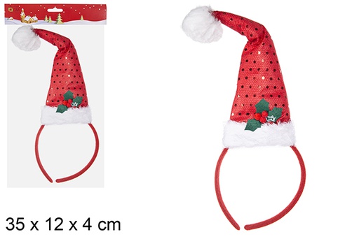 [112384] Bandeau de Noël décoré du chapeau du Père Noël