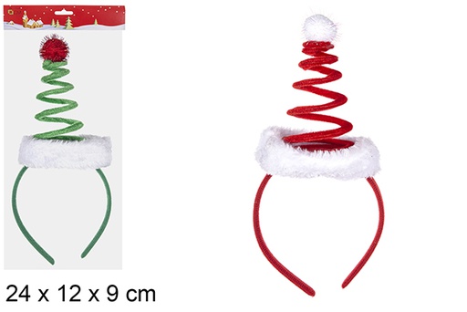 [112386] Tiara de Natal decorada em espiral