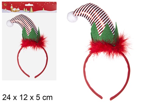 [112388] Christmas headband decorated with clown hat