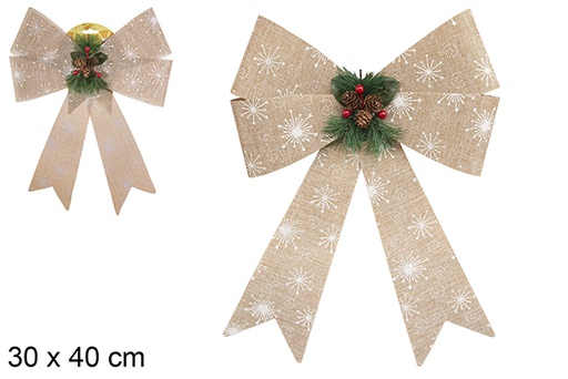 [112927] Christmas bow decorated with pineapple 30x40 cm