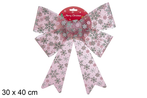 [112936] Christmas bow decorated with snowflake 30x40 cm