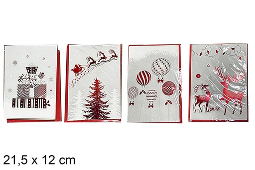 [111822] Carte postale de Noël décorée 17x12 cm