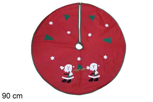 [111827] Manta pie árbol Navidad decorada Papa Noel 90 cm